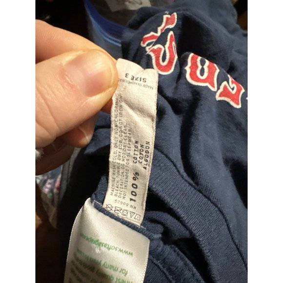 Soft As A Grape Red Sox Cotton Tee Shirt T-Shirt Navy Blue Red Crew Neck Cape Co - Picture 5 of 5